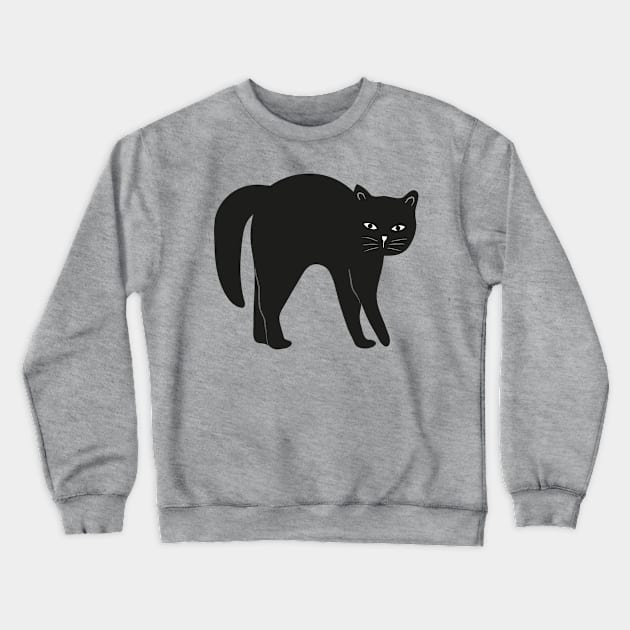 Black cat Crewneck Sweatshirt by grafart